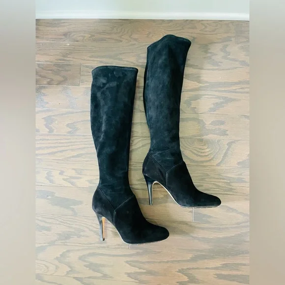 COLE HAAN NIKE AIR Black Suede Pull On Boots Size 6.5 B